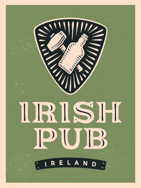 Holzschild 40X30 Cm Ireland Irish Pub Alkohol Essen Trinken Deko Geschenk Holz S-image