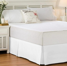 Queen size Dust Ruffle - Ruffled or Tailored - WHITE 14", 18, 21" drops