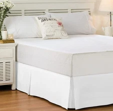 Queen size Dust Ruffle - Ruffled or Tailored - WHITE 14", 18, 21" drops