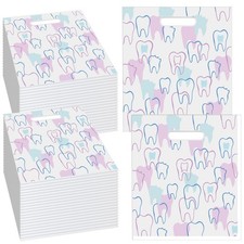 300 Pcs Dental Tooth Merchandise Goodie Bags for Hyginiest Dentist Patient Care