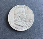 1958 D Franklin Half Dollar 90% Silver US Coin Circulated