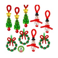 GYGOT Christmas Crafts,36 Sets Beaded Ornament Kit-Including 12 PCS Snowman/1...