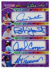 PAUL MOLITOR ROBIN YOUNT CECIL COOPER TED SIMMONS 2025 Leaf Vivid Quad Auto 1/1