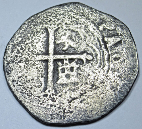 1500's Philip II Mexico Silver 1 Reales Genuine Spanish Colonial Pirate Cob Coin