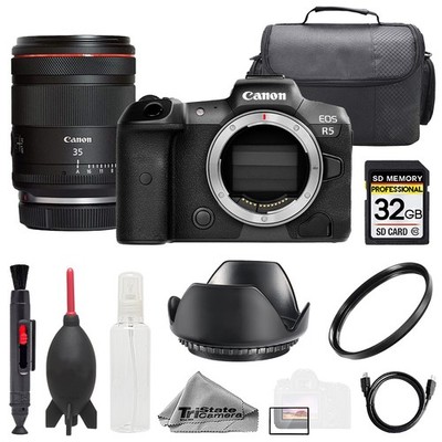 Canon EOS R5 + RF 35mm f/1.4 L VCM Lens +32GB + Bag+ UV Filter- Basic Kit