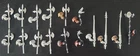 Warhammer Fantasy 16 x Metal Chaos Warrior Halberds Standard Bits Oldhammer