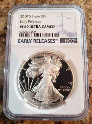 2019-S American Silver Eagle PF69 Ultra Cameo NGC Early Releases Label