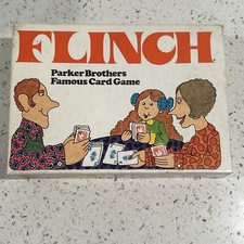Vintage 1976 Flinch Famous Card Game Complete Original Box Parker Brothers