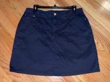 CROFT  BARROW CLASSIC FIT STRETCH SKORT TRUE NAVY BLUE SIZE 12