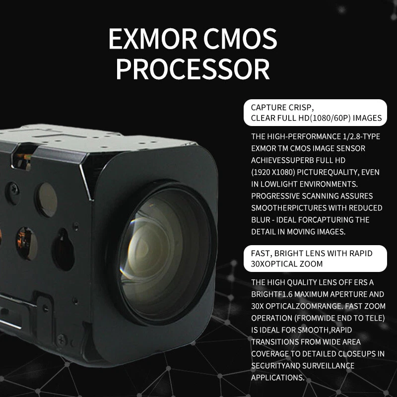 Sony FCB-EV7500 30x Optical Zoom + 12x Digital Zoom HD Color Camera Module Block - Image 3 of 4