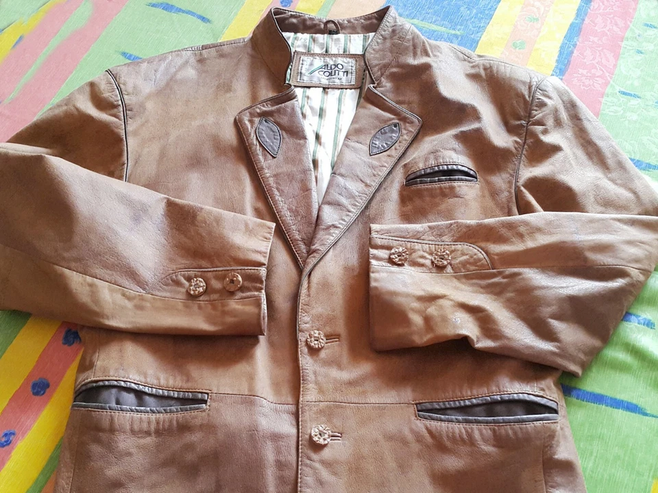 CHAQUETA DE HOMBRE DE CUERO ALDO COLITTI OKTOBERFEST DIRNDL TIROL DE COLECCIÓN: 42/52 Foto 4 de 4