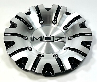Moz Wheels Silver/Black Metal Custom Wheel Center Caps Set  # 936 NEW! (1CAP)
