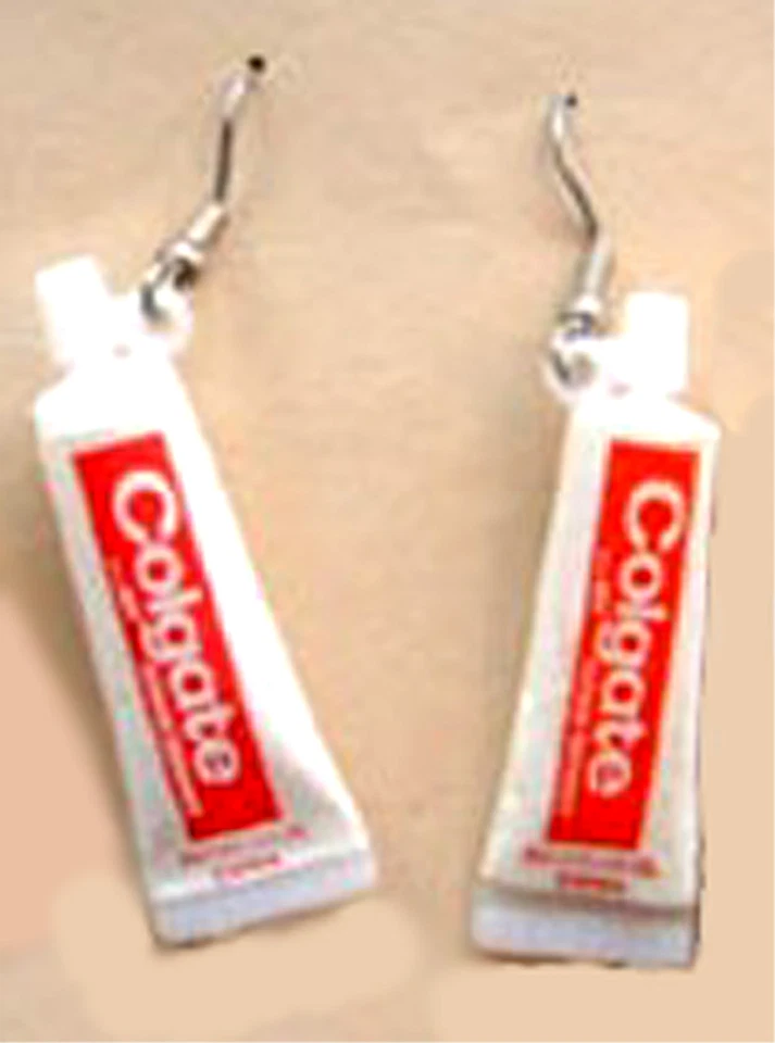 PASTA DE DIENTES Funky PENDIENTES Dental Higienista Dentista Dientes Dijes Bisutería Foto 3 de 4