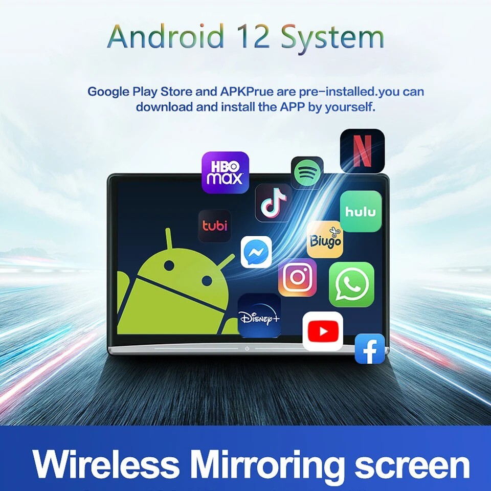 Rear Seat Entertainment Screen For Infiniti Android Headrest HDMI