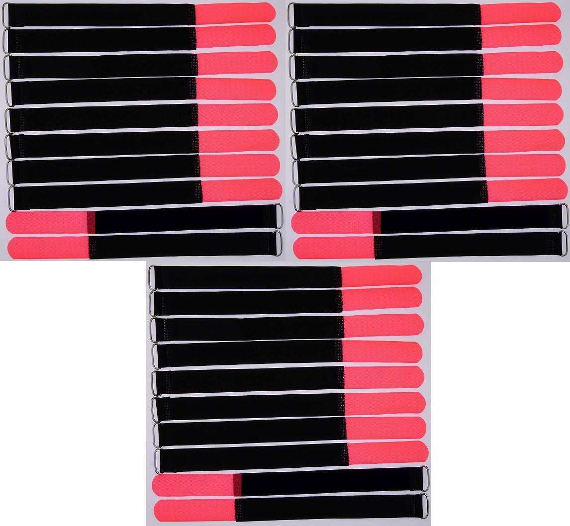 30x Cable Ties Hook Max 70% OFF 30 cm x Velcro Ranking TOP4 Neon C Red mm 25
