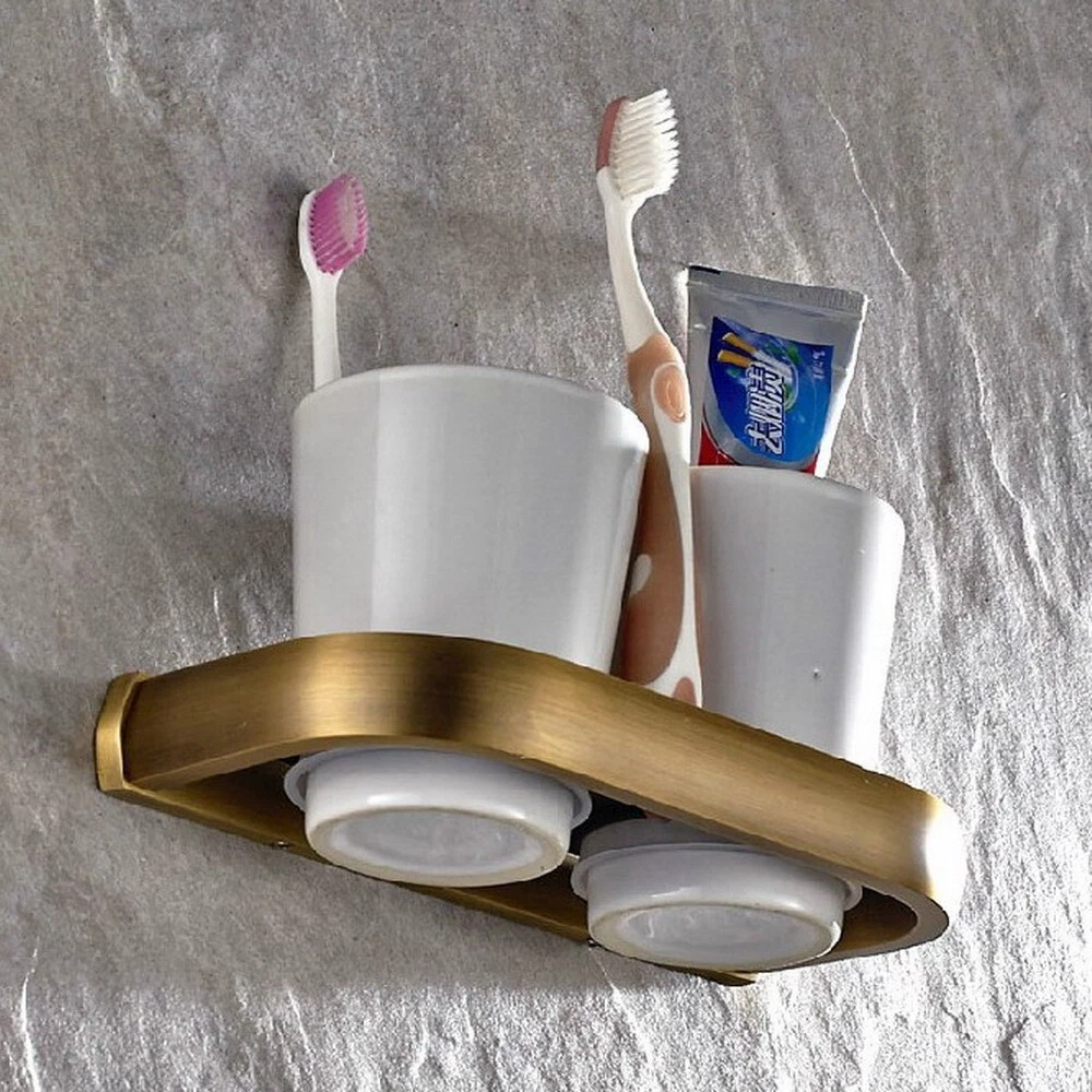 White Ceramic Toothbrush Holder - Bathroom Accessory Replacement