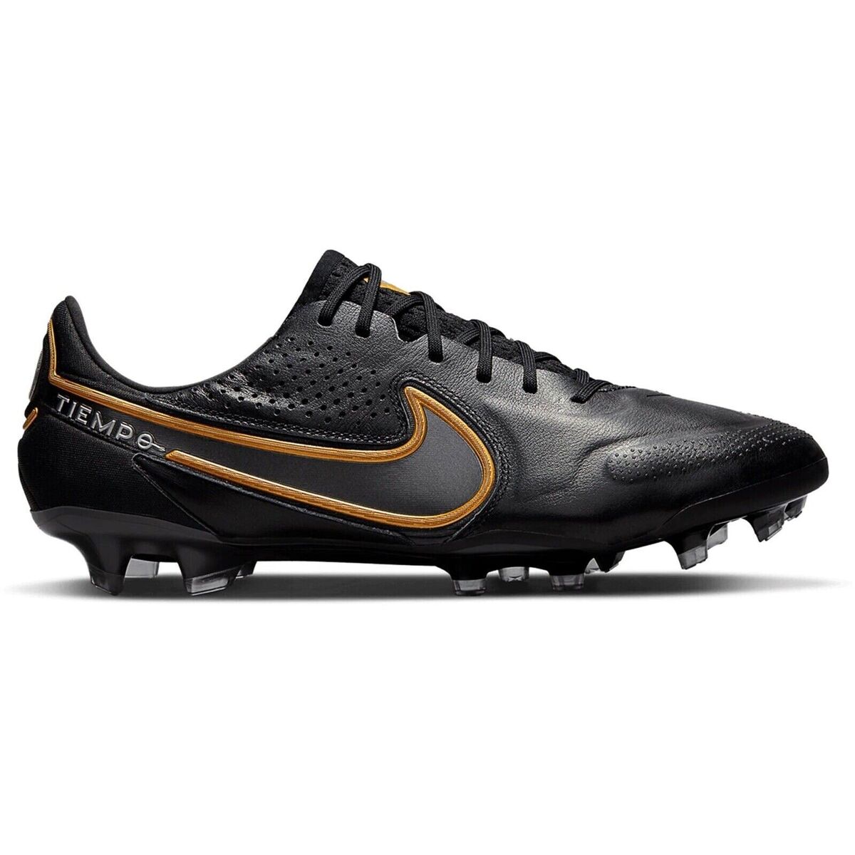 Nike Men's Tiempo Legend 9 Elite FG Black Gold CZ8482 007 Nike Men's Tiempo Legend 9 Elite FG Black Gold CZ8482 007