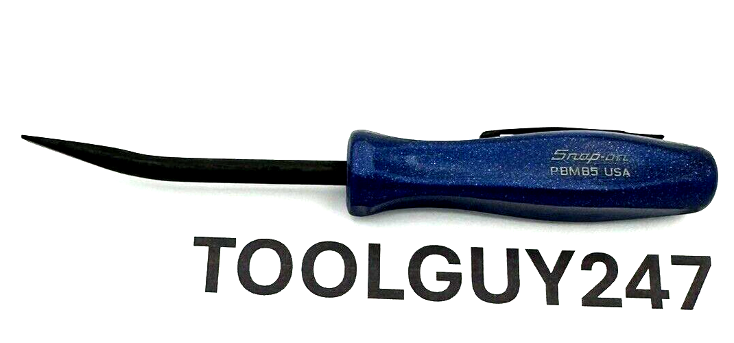 SNAP ON TOOLS POCKET PRY BAR SET BENT & STRAIGHT BLUE HARD HANDLES