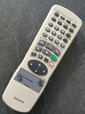 AIWA RC-BVR04 TV/VCR ORIGINAL FERNBEDIENUNG KOMPLETT AUSGEZOGEN GEREINIGT GETESTET & FUNKTIONSFÄHIG