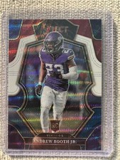 Andrew Booth Jr.💎2022 Panini Select Red/White/Blue Prism /199 RC, Vikings🔥