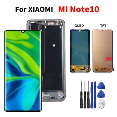 For Xiaomi Note 10 OLED LCD Display Screen Digitizer w/Frame DIY Repair Parts