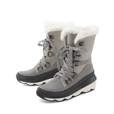 Women's Fur-Lined Insulated Snow Boots Waterproof Non-slip Ski Snow Boots