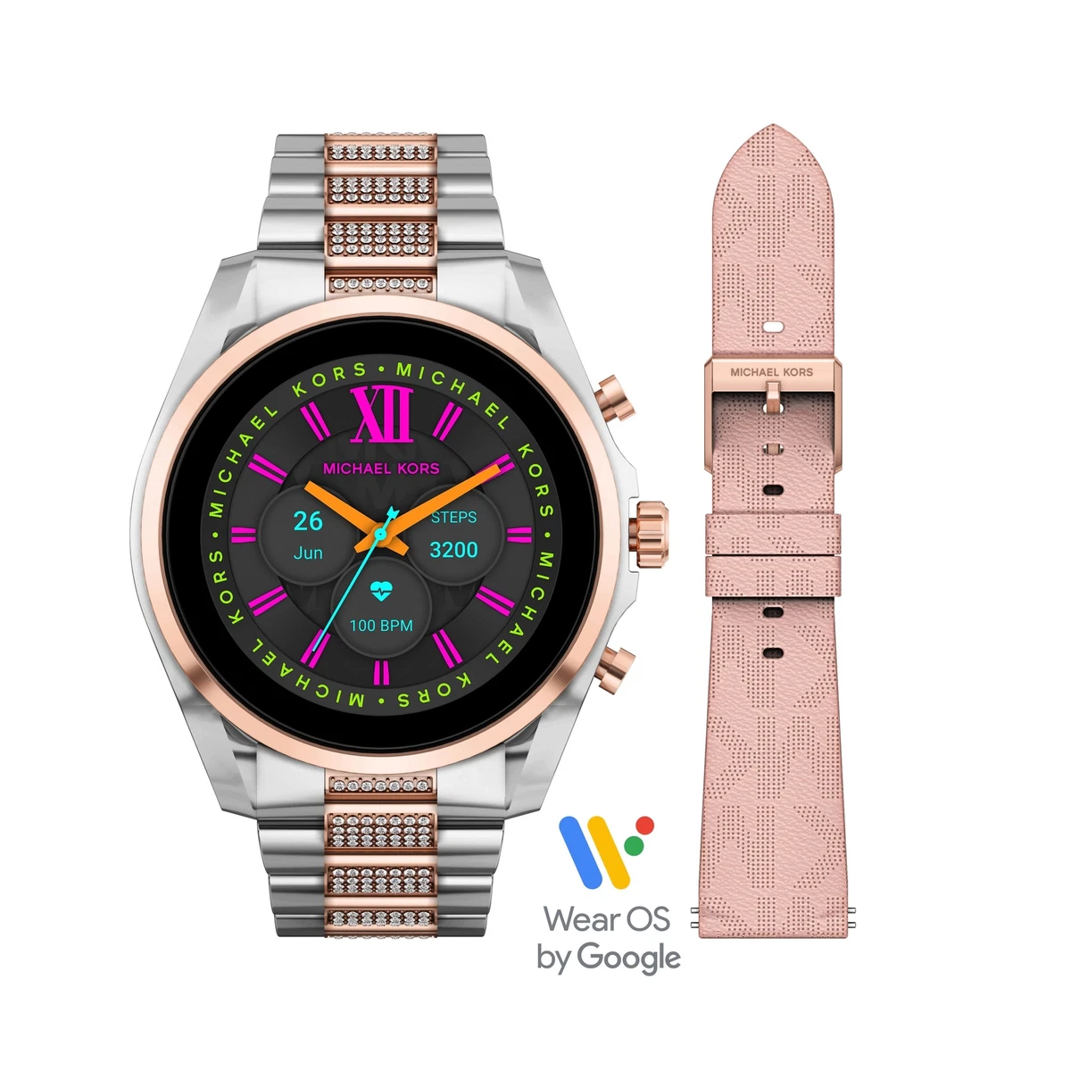 Michael kors smartwatch silicone strap sale