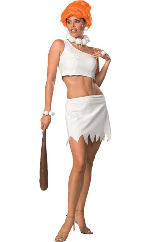 LICENSED SEXY WILMA FLINTSTONE WOMENS DELUXE ADULT FANCY DRESS UP COSTUME