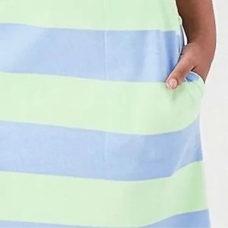 Isaac Mizrahi Live! Vestido para mujer talla XX-pequeño rugby a rayas manga corta # B26 Foto 2 de 4