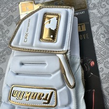 NUEVO CON ETIQUETAS-2025-Franklin Adulto CFX PRT Serie Guantes de Bateo Blanco/Dorado Grande