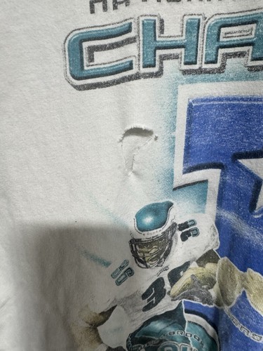 Vintage Philadelphia Eagles Shirt Mens XL White 2004 NFC Champions NFL Mcnabb - Picture 3 of 8
