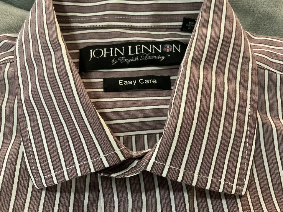 Camisa John Lennon Inglés Lavandería Puño Francés Multicolor Rayas L/S Mediana Foto 4 de 4