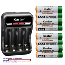 Kastar AAA Battery CMH4 Charger for Panasonic KX-TGLA40B KX-TGM450S KX-PRD260W