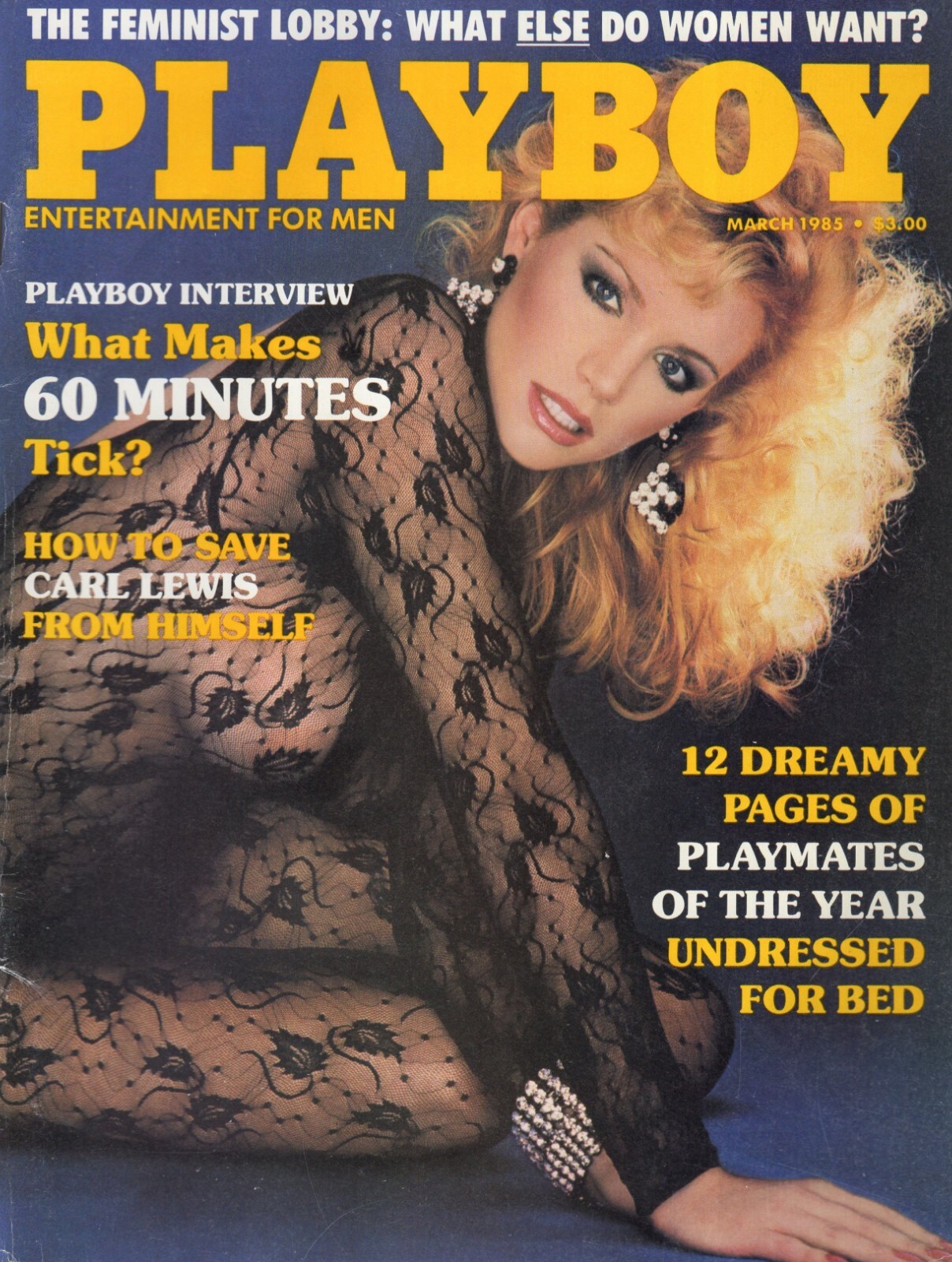 PLAYBOY March 1985 Playmates Of The Year, 60 Minutes Interview, Carl