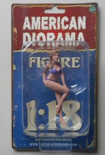JULY PURPLE BIKINI GIRL AMERICAN DIORAMA 1:18 SCALE FEMALE GIRL 4" Figure