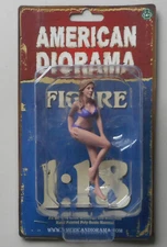 JULY PURPLE BIKINI GIRL AMERICAN DIORAMA 1:18 SCALE FEMALE GIRL 4" Figure
