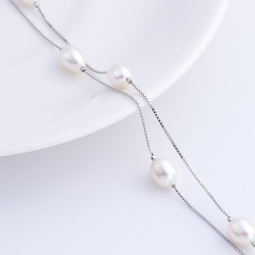 S925 Sterling Silber Armband mit 100% natürlicher Süßwasserperle. - Bild 4 von 4