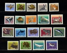 Canada - Animals Set of 19 stamps MNH Stamp (1988-93)