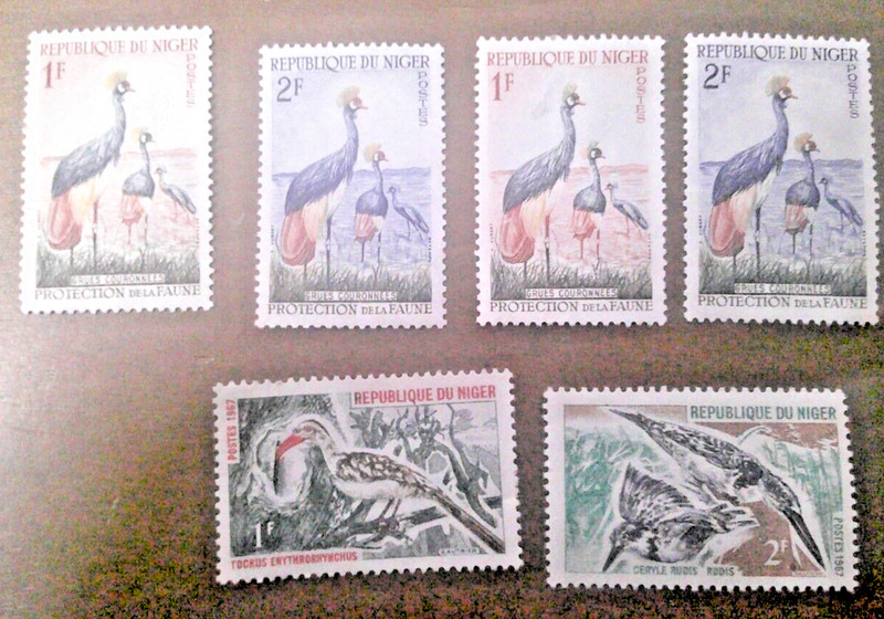 Lot of 6! Vintage Stamps! 1970's ~Niger~ Republique Du Niger ~Animal Set~ Mint