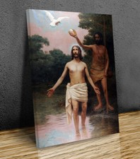Taufe Christi Leinwandbild fertig zum Aufh&auml;ngen