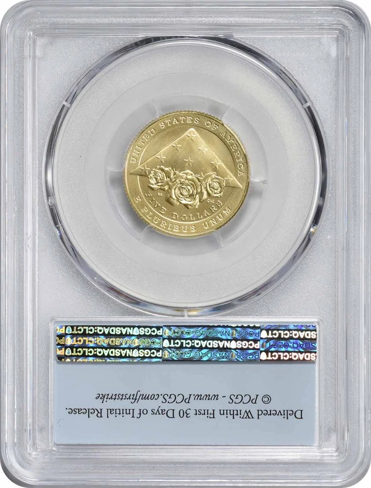 2021-W National Law Enforcement Memorial and Museum $5 Gold MS70 FS PCGS - Image 2 of 2