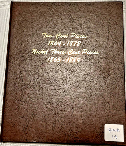 Dansco 6108 Coin Album 2 Cent Pieces 3 Cent Nickels 1913-1938 Good Cond. - BK-18