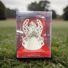 Macy’s Holiday Lane Angel Ornament 2012 August Birthstone Peridot Grn Heart  NIB