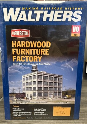 Walthers Cornerstone HO Kit 933-3044 Hardwood Furniture Factory NIB CC