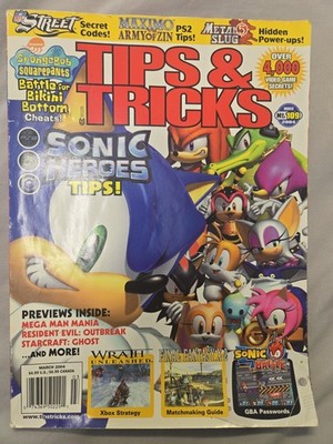 Tips and Tricks Video Gaming Magazine No. 109 March 2004 Sonic Heroes 