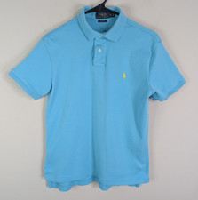 Polo Ralph Lauren Polo Shirt Men's Small Blue Short Sleeve Stretch Custom Fit