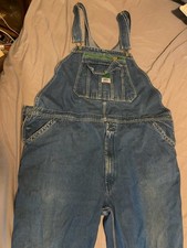 Vintage Liberty Overalls Mens 44x28 Blue Denim Bib Carpenter Made in USA Farmer
