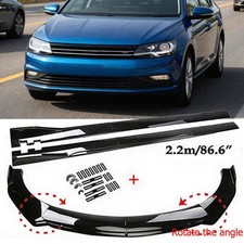 For Volkswagen Jetta Front Bumper Lip Spoiler Splitter Body Kitside Skirt Black For Volkswagen Jetta Front Bumper Lip Spoiler Splitter Body Kitside Skirt Black