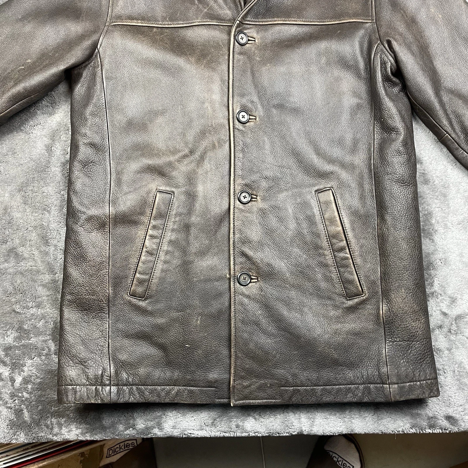 DEAN WINCHESTER SUPERNATURAL BROWN CAR COAT DISTRESSED MEDIUM ROUNDTREE & YORKE image 9