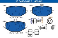 Bremsscheiben-BremsbeläGe-Kit ATE 13.0460-2642.2 MERCEDES-BENZ 000 420 38 05